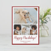 Happy Pawlidays 4 Foto Feiertagskarte (Stehend Vorderseite)