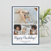 Happy Pawlidays 4 Foto Feiertagskarte (Stehend Vorderseite)