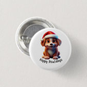Happy Pawlidays Button (Vorne & Hinten)