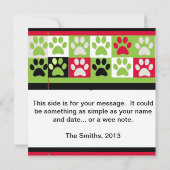 Happy Pawlidays Card (Rückseite)