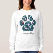 Happy Pawlidays Christmas Hund Lover Sweater Sweatshirt (Vorderseite)