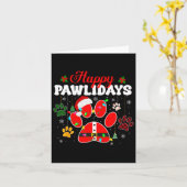 Happy Pawlidays Christmas Lights Dog Paw Animal Lo Karte (Gelbe Blume)
