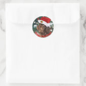 Happy Pawlidays Classic Round Sticker (Tasche)