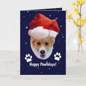 Happy Pawlidays Deep Space Christmas Karte (Gelbe Blume)