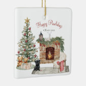 Happy Pawlidays Dog Design - Affenpinscher Keramikornament (Rechts)