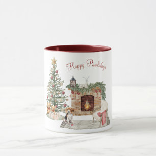 Happy Pawlidays Dog Design - Beagle Tasse