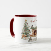 Happy Pawlidays Dog Design - Beagle Tasse (Vorderseite Links)