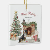 Happy Pawlidays Dog Design - Bernese Mountain Dog Keramikornament (Rechts)