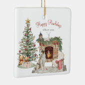 Happy Pawlidays Dog Design - Borzoi Keramikornament (Rechts)