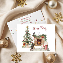 Happy Pawlidays Dog Design - Briard Feiertagskarte