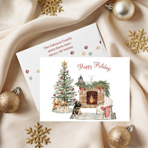 Happy Pawlidays Dog Design - Briard Feiertagskarte