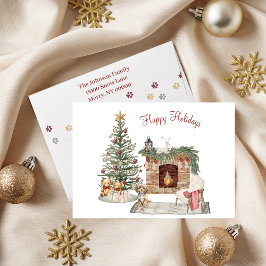 Happy Pawlidays Dog Design - Cavapoo Feiertagskarte