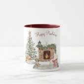 Happy Pawlidays Dog Design - Cavapoo Tasse (Zentrum)