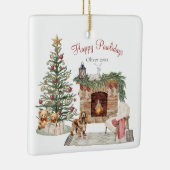 Happy Pawlidays Dog Design- Cocker Spaniel Keramikornament (Rechts)