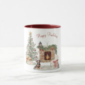 Happy Pawlidays Dog Design - Dackel Tasse (Zentrum)