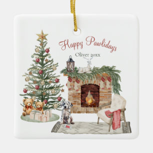 Happy Pawlidays Dog Design - Dalmatiner Keramikornament