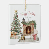 Happy Pawlidays Dog Design - English Bulldog Keramikornament (Rechts)