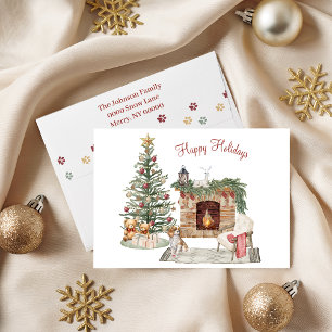 Happy Pawlidays Dog Design - König Charles Spaniel Feiertagskarte
