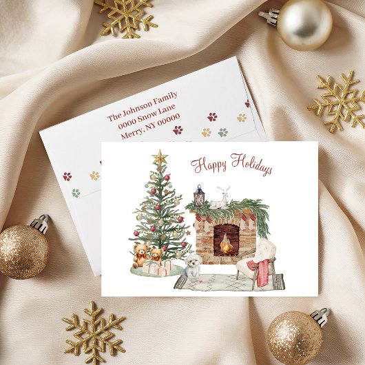 Happy Pawlidays Dog Design - Maltesisch Feiertagskarte