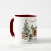 Happy Pawlidays Dog Design - Rottweiler Tasse (Vorderseite Links)