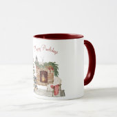 Happy Pawlidays Dog Design - Rottweiler Tasse (VorderseiteRechts)