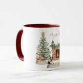 Happy Pawlidays Dog Design - Sheltie Tasse (Vorderseite Links)