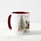 Happy Pawlidays Dog Design - Springer Spaniel Tasse (Vorderseite Links)