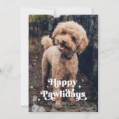 Happy Pawlidays Dog Foto Weihnachten (Vorderseite)