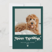 Happy Pawlidays Dog Foto Weihnachten (Vorderseite)