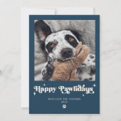 Happy Pawlidays Dog Foto Weihnachten (Vorderseite)