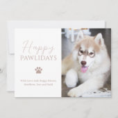 Happy Pawlidays Dog Foto Weihnachten (Vorderseite)