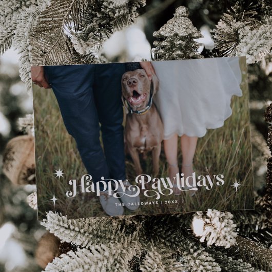 Happy Pawlidays Dog Horizontal Foto Weihnachten