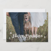 Happy Pawlidays Dog Horizontal Foto Weihnachten (Vorderseite)