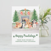 Happy Pawlidays Dog Lover Pet Weihnachten (Stehend Vorderseite)