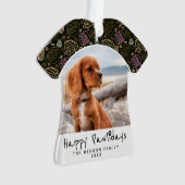 Happy Pawlidays Dog Pet Foto Eine Reihe Weihnachte Ornament (Vorderseite)