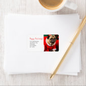 Happy Pawlidays Dog Pet Foto Weihnachtsadresse Adressaufkleber (Insitu)