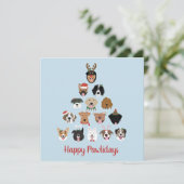 Happy Pawlidays Dog Weihnachtsbaum (Stehend Vorderseite)