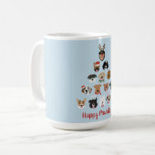 Happy Pawlidays Dog Weihnachtsbaum Kaffeetasse (Vorderseite Links)