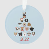 Happy Pawlidays Dog Weihnachtsbaum Ornament (Vorderseite)
