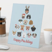 Happy Pawlidays Dog Weihnachtsbaum Sockelschild (In Situ)