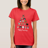 Happy Pawlidays Dog Weihnachtsbaum T-Shirt (Vorderseite)