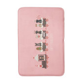 Happy Pawlidays Dog Weihnachtszug Badematte (Vorderseite Vertikal)