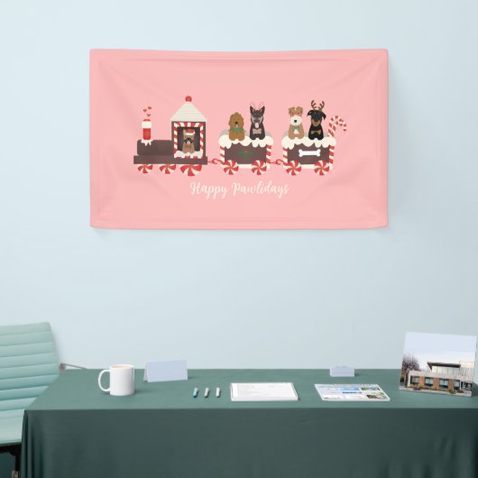 Happy Pawlidays Dog Weihnachtszug Banner (Messeveranstaltung)