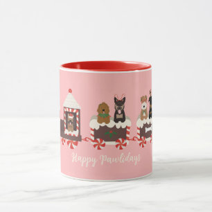 Happy Pawlidays Dog Weihnachtszug Tasse