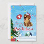 HAPPY PAWLIDAYS FEIERTAGSKARTE (Vorderseite)