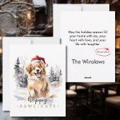 Happy Pawlidays Flat Christmas Card Feiertagskarte