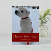 Happy Pawlidays Folien Feiertagskarte (Stehend vorne)