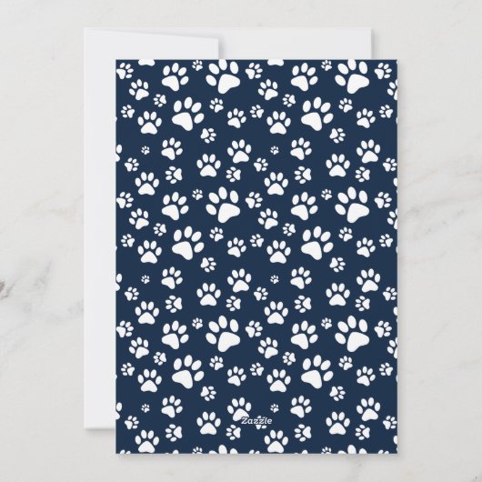 Happy Pawlidays Foto Feiertagskarte (Rückseite)