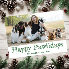 Happy Pawlidays Foto Feiertagskarte