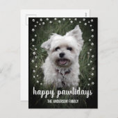 Happy Pawlidays Foto Moderner Hund Weihnachten (Vorne/Hinten)